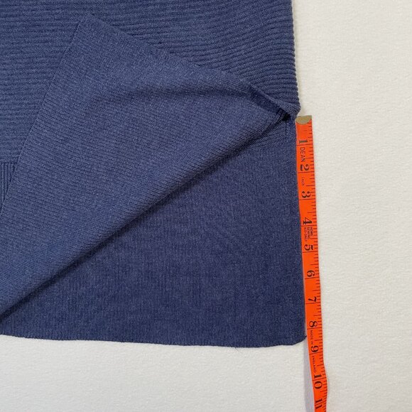 Adrienne Vittadini Cowl Neck Tunic Sweater Navy Heather Lightweight Size M - Picture 7 of 16
